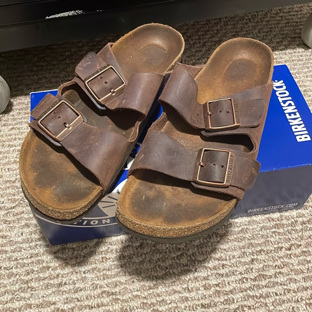 Birkenstock Arizona Oiled Leather Cushioned Sole Women’s